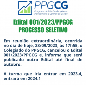 Programa de Pós-Graduação em Planejamento e Controle de Gestão – PPGCG